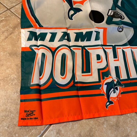 Wincraft Sports NFL Miami Dolphins Helmet Logo 36" x 26" Football Polyester Flag - Picture 2 of 9